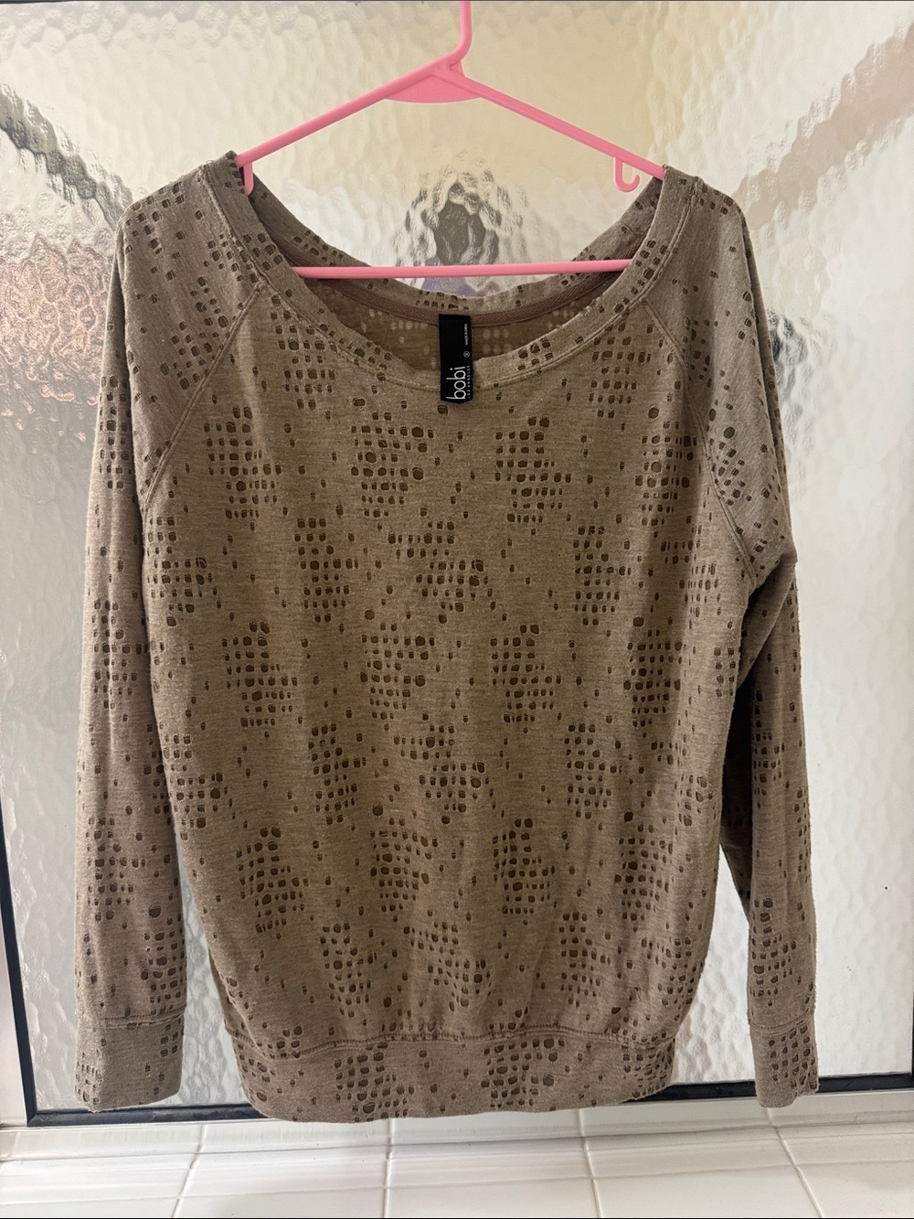 BoBi Cutout Knit Sweatshirt